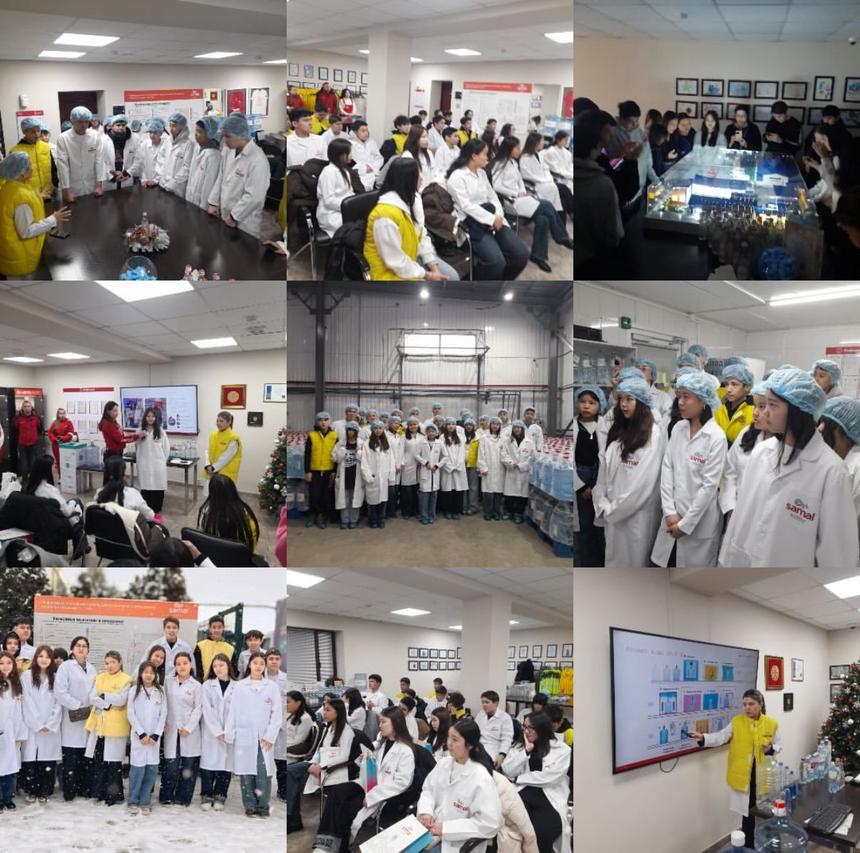 Мектеп оқушылары Самал су ауызсу зауытына экскурсия жасады